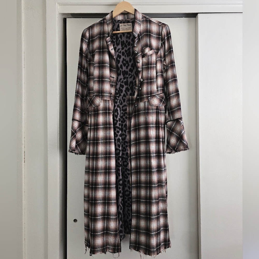 Free People Odessa Plaid Duster